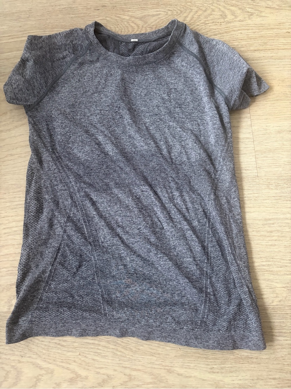 Athleta Heathered Gray Short-Sleeve Performance Tee